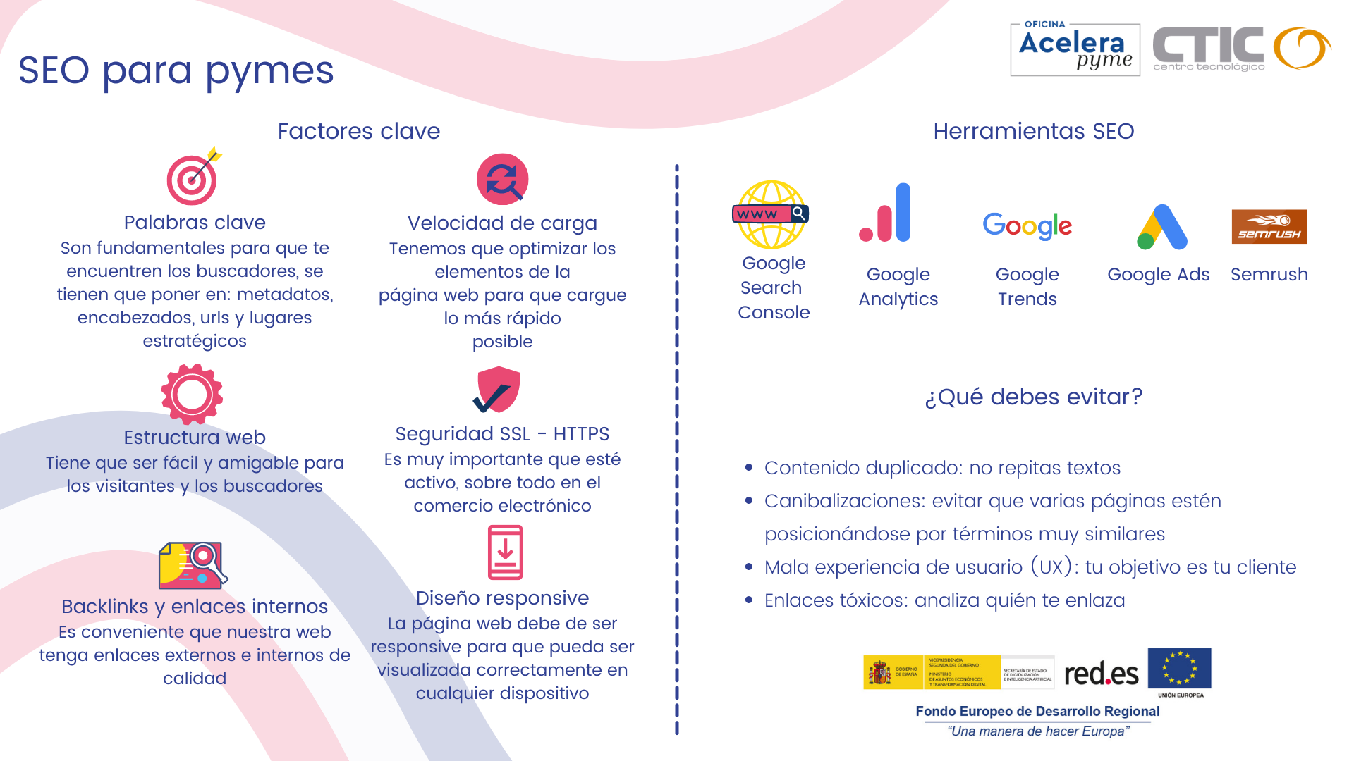 Infografía con consejos SEO