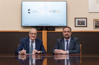 José Muñiz, rector de la Universidad Nebrija; Pablo Coca, director general de CTIC