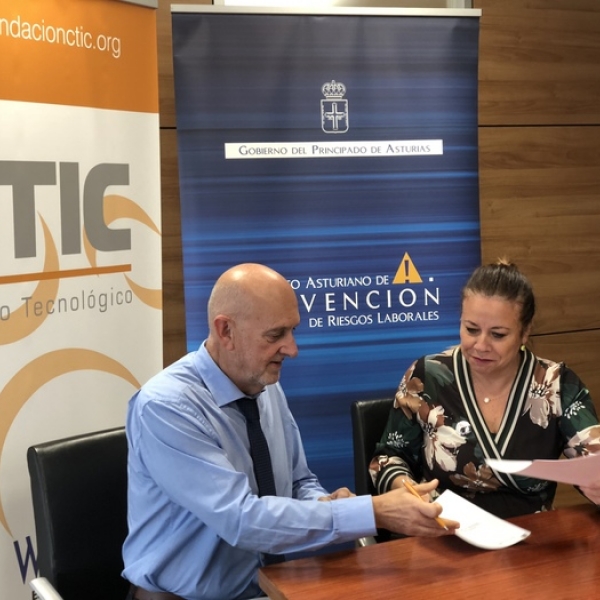 Convenio de colaboración Fundación CTIC Centro Tecnológico y el Instituto Asturiano de Prevención de Riesgos Laborales.