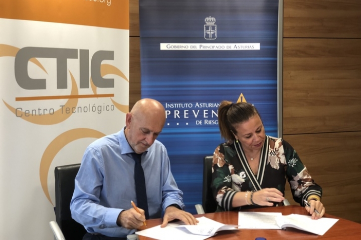 Convenio de colaboración Fundación CTIC Centro Tecnológico y el Instituto Asturiano de Prevención de Riesgos Laborales.